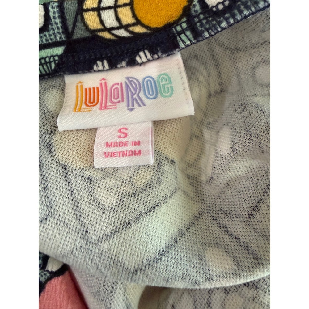 LuLaRoe Disney Cassie Skirt Small NWT Mickey Mouse Geometric Pencil Pink Yellow - Picture 3 of 3